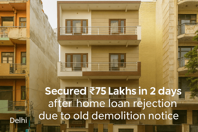 instant personal loan to purchase home loan rejected properties